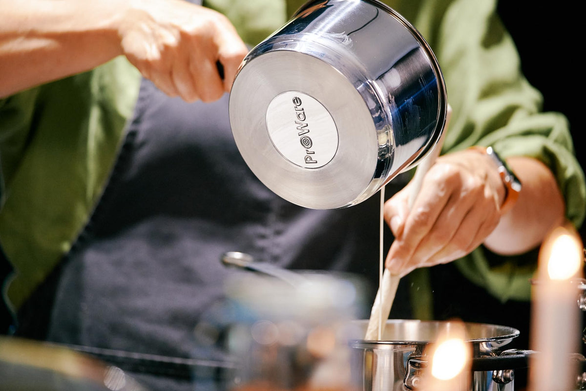 ProWare Stainless Steel 5-Piece Saucepan Set with Frying Pan