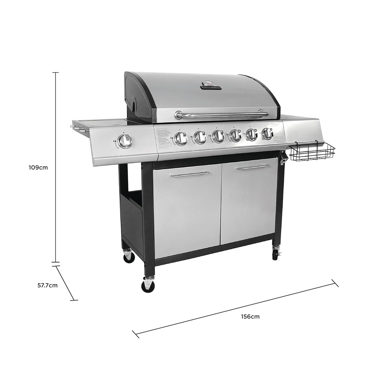 Charles Bentley 7-Burner Premium Gas BBQ with Side Burner