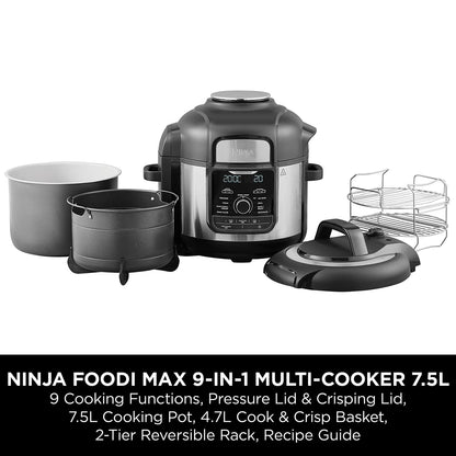 Ninja Foodi MAX 9-in-1 Multi Cooker 7.5L – Pressure Cook & Air Fry