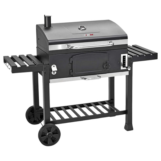 CosmoGrill XXL Charcoal Smoker BBQ Grill with Lid & Thermometer