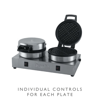 Dualit 1.6kW Double Waffle Iron 74002 – 60 Waffles/Hour Output