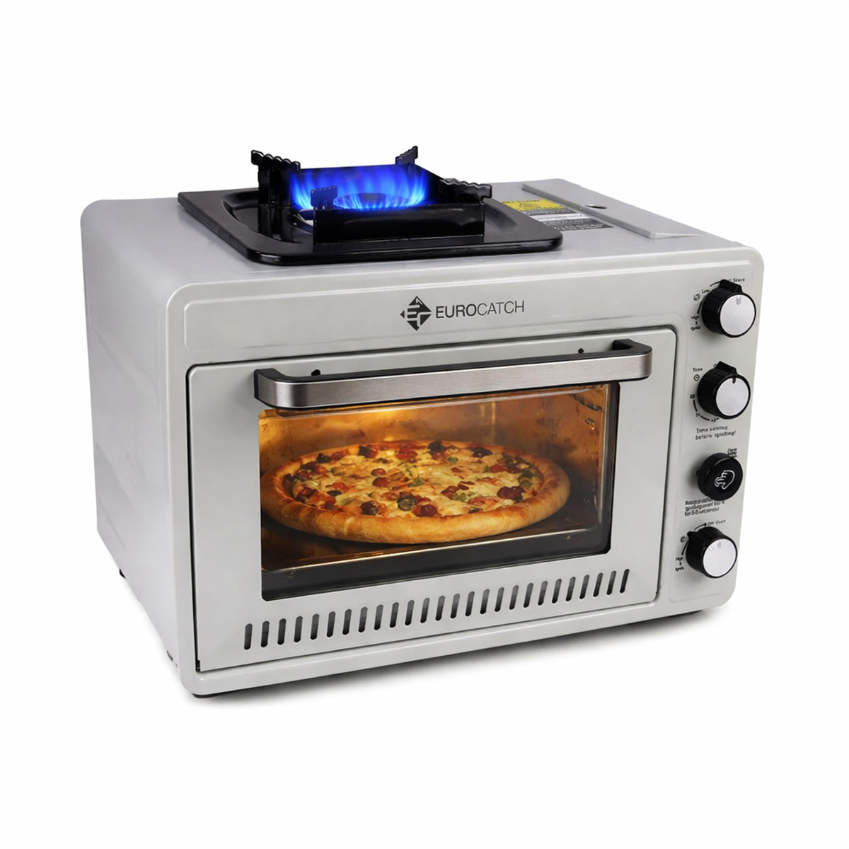 Eurocatch Portable Gas Camping Oven 25.2L – 2.1kW with Burner