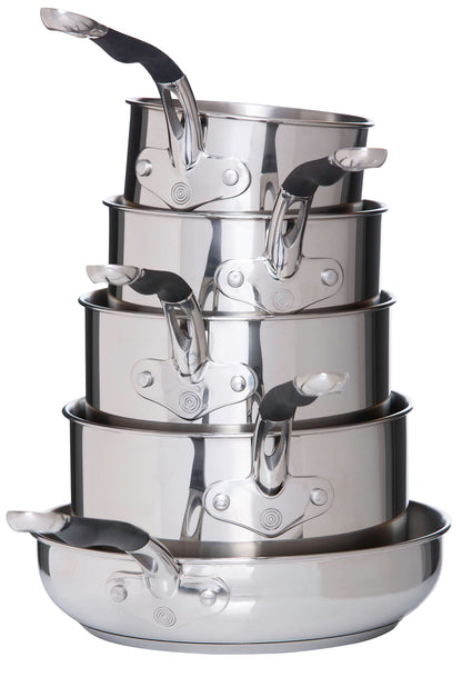 ProWare Stainless Steel 5-Piece Saucepan Set with Frying Pan