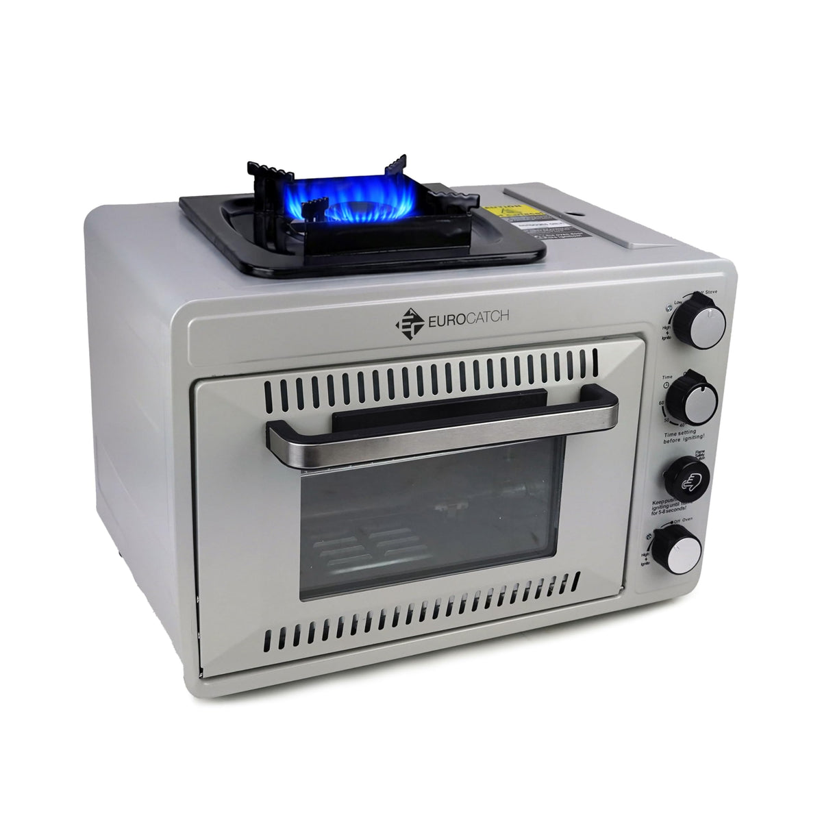 Eurocatch Portable Gas Camping Oven 25.2L – 2.1kW with Burner