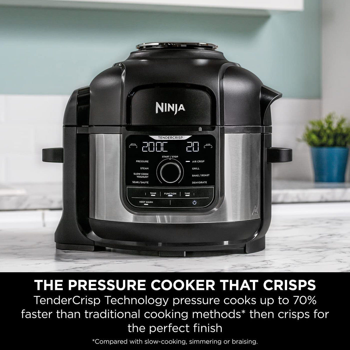 Ninja Foodi 9-in-1 Multi Cooker 6L – Pressure Cook & Air Fry – OP350UK