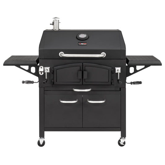 CosmoGrill Ignis Charcoal BBQ Smoker Grill with Dual Cook Zones