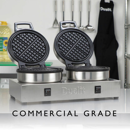 Dualit 1.6kW Double Waffle Iron 74002 – 60 Waffles/Hour Output