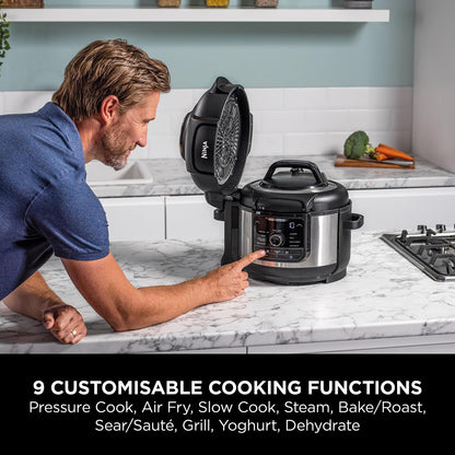 Ninja Foodi 9-in-1 Multi Cooker 6L – Pressure Cook & Air Fry – OP350UK