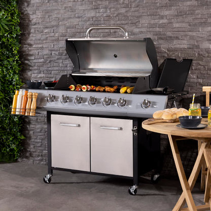 Charles Bentley 7-Burner Premium Gas BBQ with Side Burner