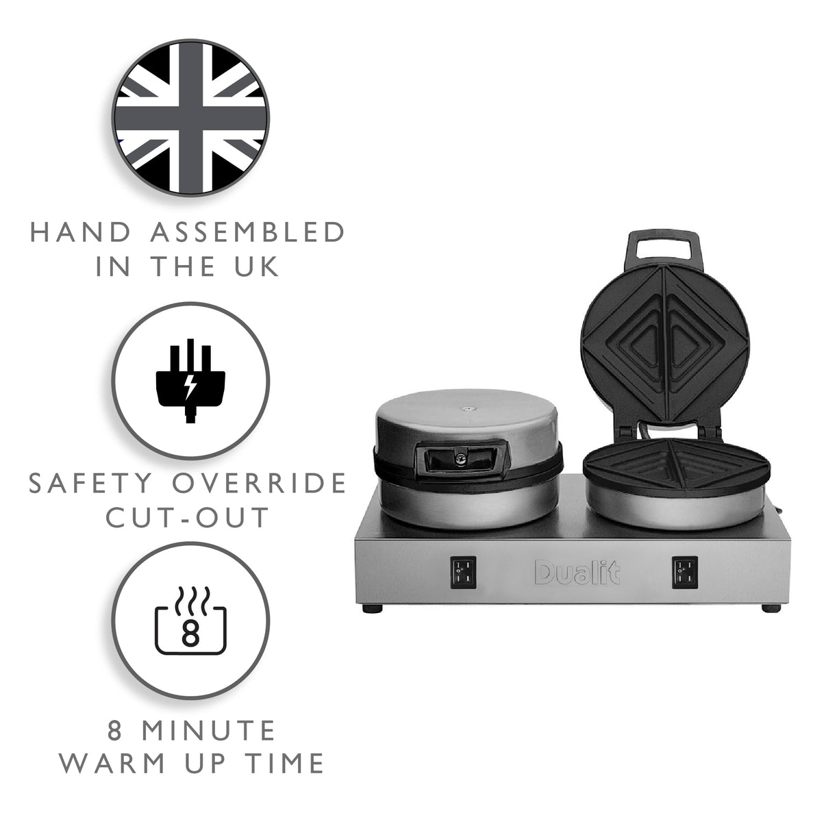 Dualit Double Contact Toaster & Toastie Maker – Stainless Steel