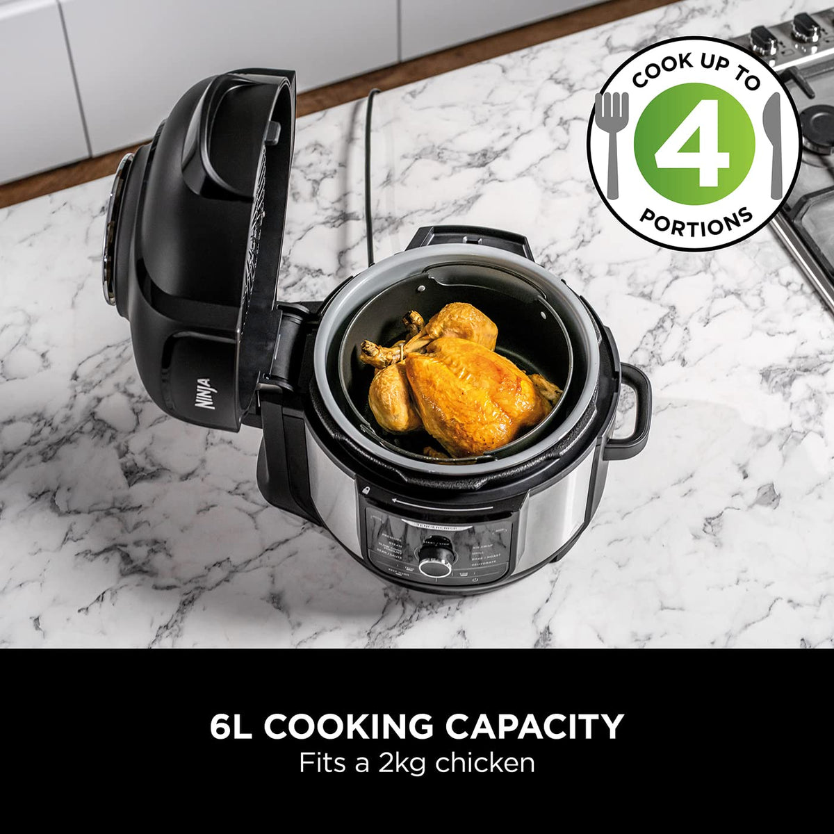 Ninja Foodi 9-in-1 Multi Cooker 6L – Pressure Cook & Air Fry – OP350UK