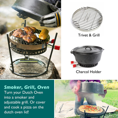 CampMaid 7-Piece Dutch Oven & Outdoor Cooking Accessory Set