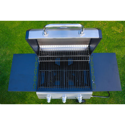Grill Boss 3-Burner Portable Propane Gas BBQ Grill with Lid