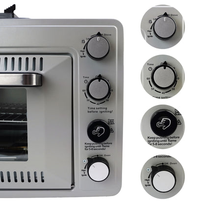 Eurocatch Portable Gas Camping Oven 25.2L – 2.1kW with Burner