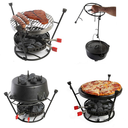 CampMaid 7-Piece Dutch Oven & Outdoor Cooking Accessory Set